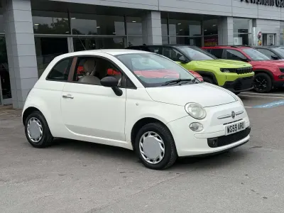 Used Fiat 500 Pop 69 HP (50 kW) 2009 White Cabriolet