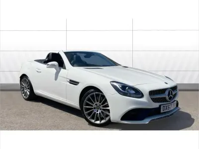 Used Mercedes SLC180 AMG line 156 HP (114 kW) 2017 White Cabriolet