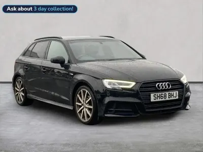 Used Audi A3 Black Edition 147 HP (108 kW) 2018 Black Sedan