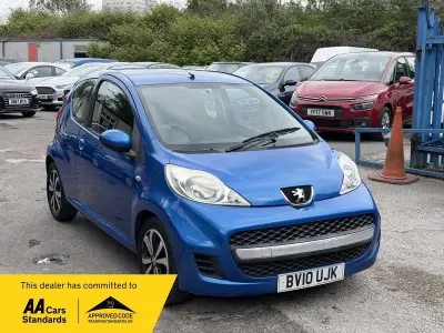 Second-hand Peugeot 107 68 CP (50 kW) 2010 Albastru Hatchback