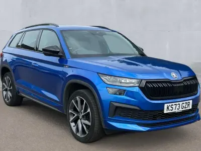Used Skoda Kodiaq SportLine 150 HP (110 kW) 2023 Race blue metallic SUV