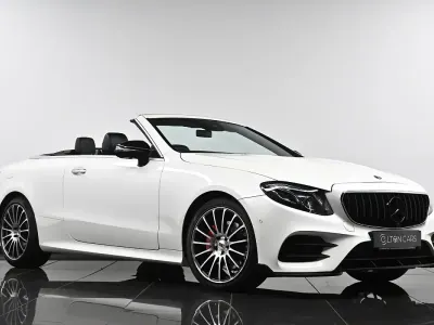 Used Mercedes E220 AMG Line Premium Plus 194 HP (142 kW) 2018 White Cabriolet