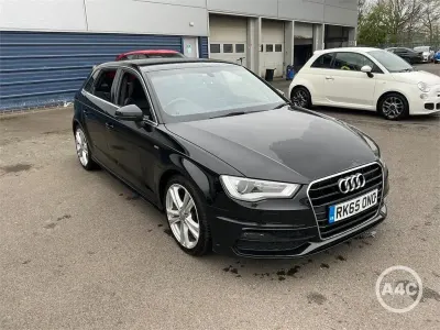 Begagnad Audi A3 Sportback S-Line 2015 Svart Halvkombi