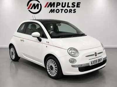Used Fiat 500 Lounge 69 HP (50 kW) 2009 White Cabriolet