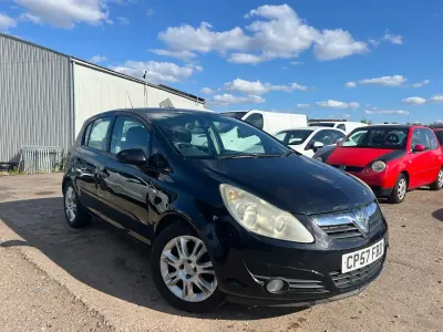 Used Vauxhall Corsa Design Edition 89 HP (65 kW) 2008 Black Hatchback