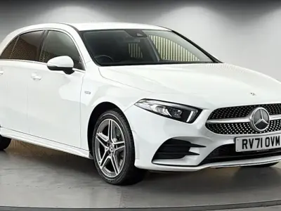 Used Mercedes A250 AMG line 218 HP (160 kW) 2021 Digital white Hatchback