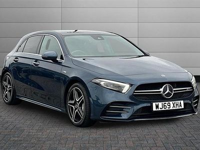 Used Mercedes A35 AMG Premium Plus 306 HP (225 kW) 2019 Blue Hatchback
