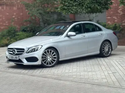 Used Mercedes C200 AMG Line Premium Plus 184 HP (135 kW) 2016 Silver Sedan