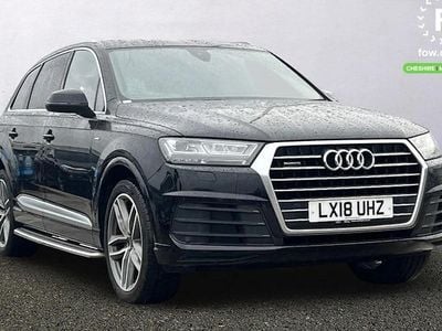 Black Used 2018 Audi Q7 S-Line SUV | £24,499 (Fair price)