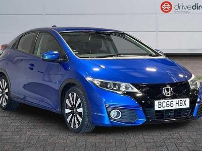 Blue Used 2016 Honda Civic SE Plus Hatchback | £8,630 (Fair price)