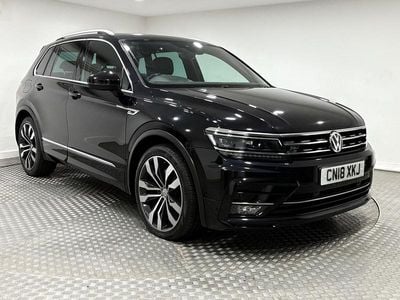 Black Used 2018 VW Tiguan R-line SUV | £17,995 (Fair price)