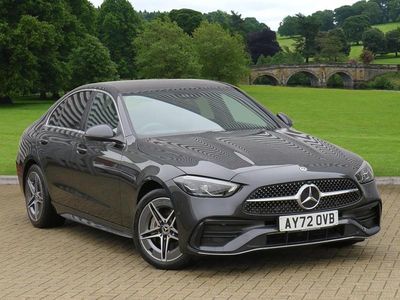 Grey Used 2022 Mercedes C300e AMG line Sedan | £24,900 (Fair price)