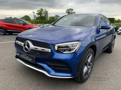 Second-hand Mercedes GLC220 AMG line 2022 Albastru Coupe
