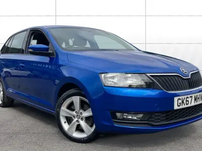 Used Skoda Rapid SE 110 HP (80 kW) 2017 Blue Hatchback