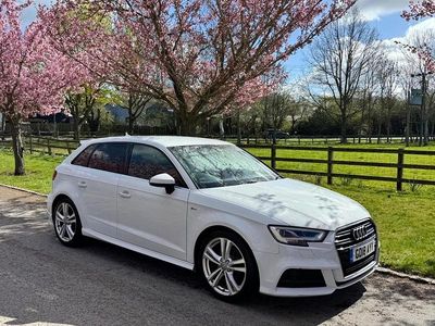 Used Audi A3 Sportback S-Line 150 HP (110 kW) 2018 White Hatchback