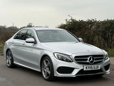 Used Mercedes C220 AMG line 170 HP (125 kW) 2015 Silver Sedan