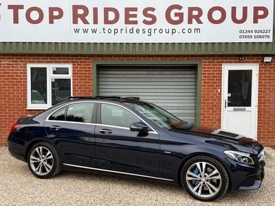 Used Mercedes C350e Premium 293 HP (215 kW) 2017 Blue Sedan