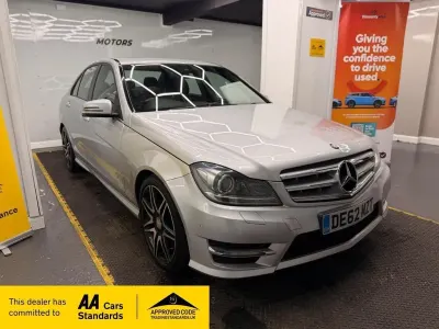 Begagnad Mercedes C250 AMG 2012 Silver Sedan