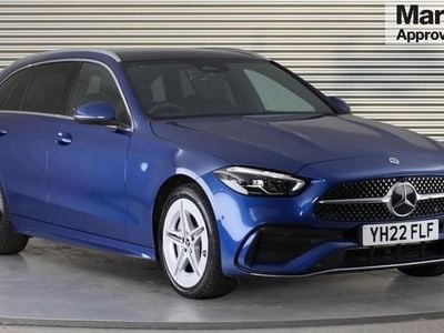 Used Mercedes C300e AMG line 313 HP (230 kW) 2022 Blue Estate