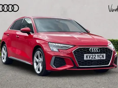 Used Audi A3 S-Line 147 HP (108 kW) 2022 Red Sedan