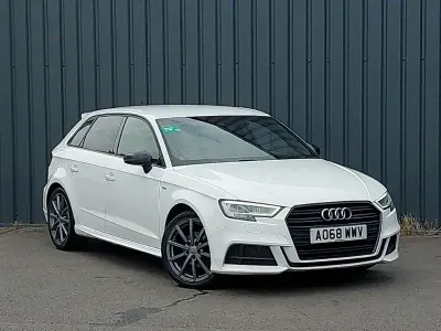 Used Audi A3 Black Edition 150 HP (110 kW) 2018 White Sedan
