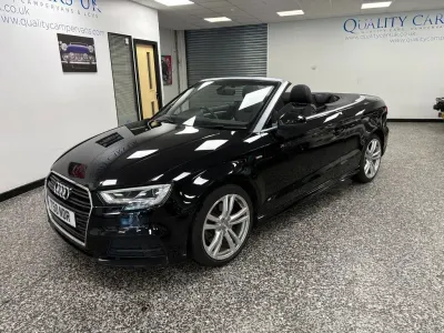 Used Audi A3 Cabriolet S-Line 220 HP (161 kW) 2018 Black Cabriolet