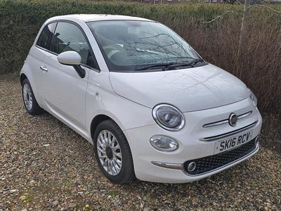 Used Fiat 500 Lounge 2016 White Hatchback