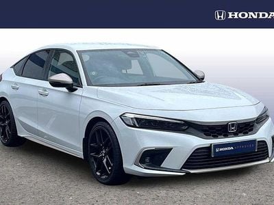 Platinum white Used 2022 Honda Civic Hybrid Hatchback | £20,399 (Fair price)