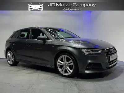 Begagnad Audi A3 S-Line 150 HK (110 kW) 2018 Grå Sedan