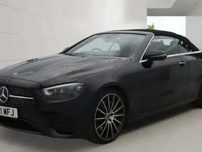 Used Mercedes E300 AMG line 258 HP (189 kW) 2021 Black Cabriolet