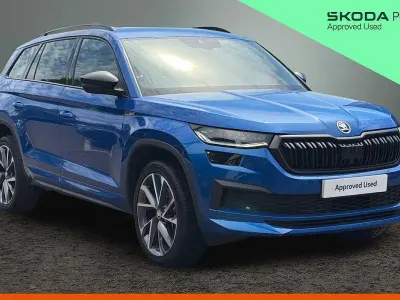 Used Skoda Kodiaq SportLine 110 HP (80 kW) 2023 Race blue metallic SUV