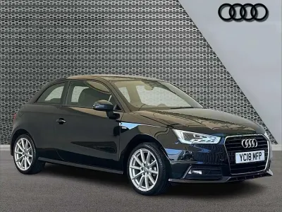 Used Audi A1 S-Line 94 HP (69 kW) 2018 Black Hatchback