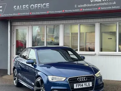 Begagnad Audi A3 S-Line 150 HK (110 kW) 2014 Blå Sedan