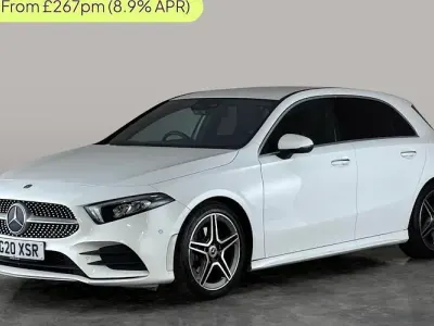 Used Mercedes A200 AMG Line Premium 150 HP (110 kW) 2020 White Hatchback