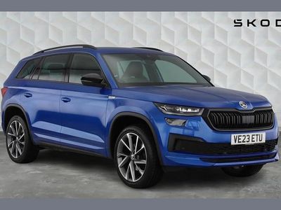 Used Skoda Kodiaq SportLine 147 HP (108 kW) 2023 Race blue metallic SUV