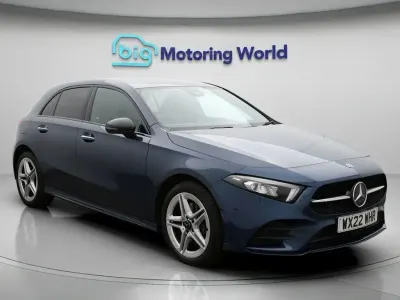 Used Mercedes A250 AMG Line Premium 218 HP (160 kW) 2022 Blue Hatchback