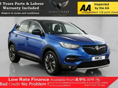 Used Vauxhall Grandland X drive 130 HP (95 kW) 2019 Blue SUV