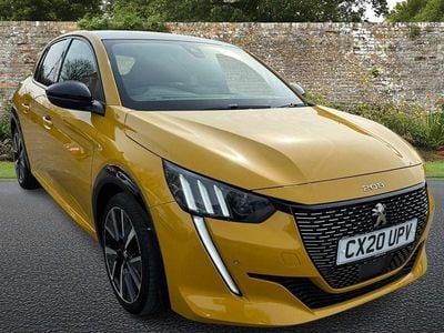 Used Peugeot 208 GT-line 100 HP (73 kW) 2020 Yellow Hatchback