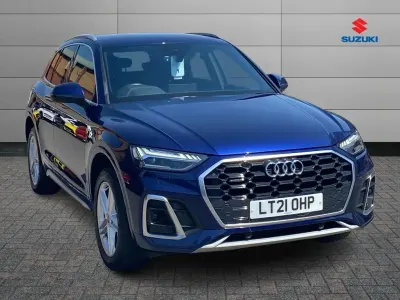 Used Audi Q5 S-Line 261 HP (191 kW) 2021 Blue SUV