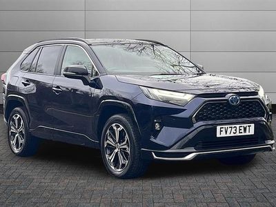 Obsidian blue with black roof Used 2023 Toyota RAV4 Hybrid SUV | £32,095 (Fair price)