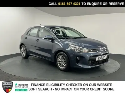 Begagnad Kia Rio 99 HK (72 kW) 2018 Blå Halvkombi