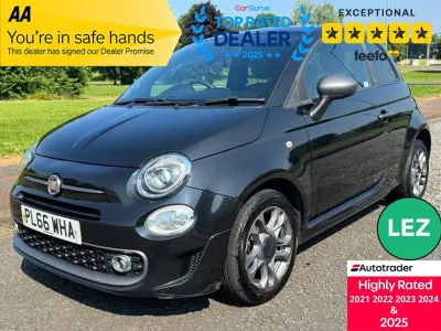 Used Fiat 500 S 69 HP (50 kW) 2016 Black Hatchback