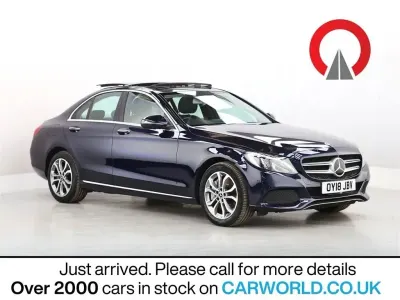Begagnad Mercedes C350e Premium 293 HK (215 kW) 2018 Blå Sedan