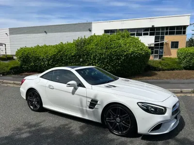 Used Mercedes SL500 AMG line 455 HP (334 kW) 2016 White Cabriolet