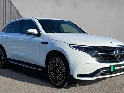 Used Mercedes EQC400 AMG Line Premium 300 kW (408 HP) 2023 Manufaktur opalite white bright SUV