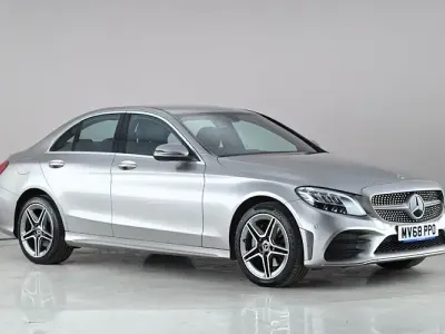 Begagnad Mercedes C220 AMG line 194 HK (142 kW) 2018 Silver Sedan