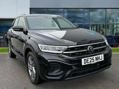 Deep black pearlescent Used 2025 VW T-Roc R-line SUV | £27,260 (Fair price)