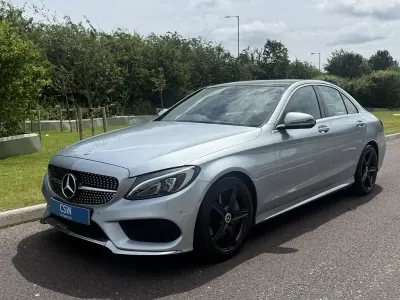 Used Mercedes C250 AMG line 204 HP (150 kW) 2016 Silver Sedan