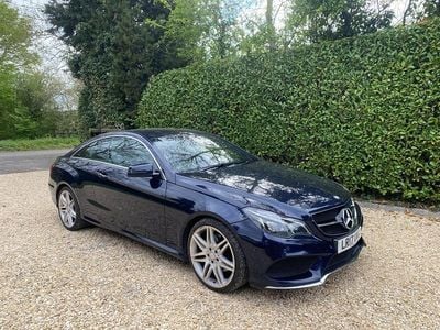 Used Mercedes E350 AMG line 258 HP (189 kW) 2017 Blue Coupe