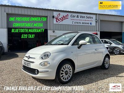 Used Fiat 500 Lounge 69 HP (50 kW) 2016 White Cabriolet